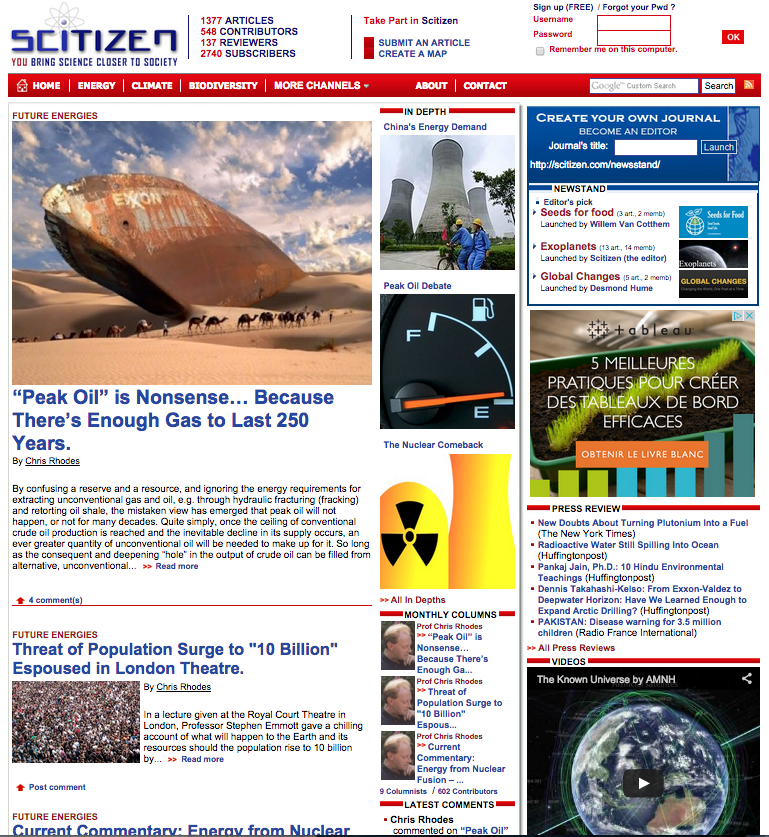 Scitizen&nbsp;: You Bring Science closer to Society