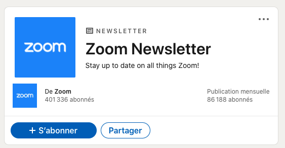 Zoom newsletter