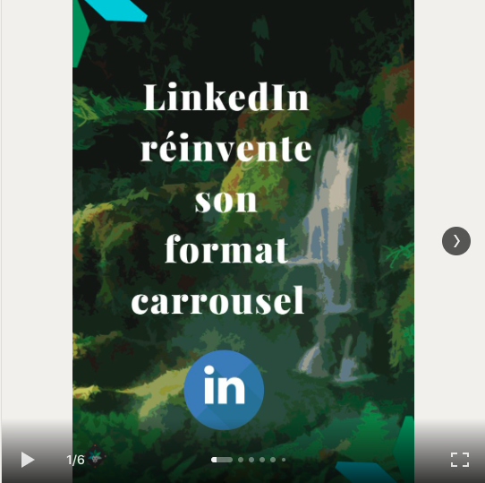 Un exemple de carrousel avec vidéo : LinkedIn réinvente son format de carrousel