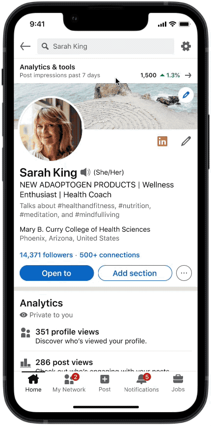 LinkedIn : bouton personnalisé pour les comptes premium