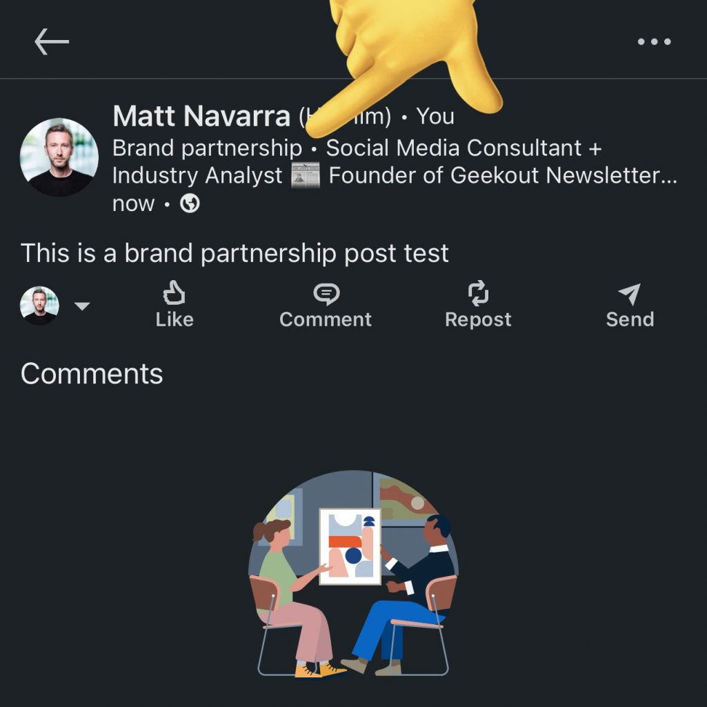  position tag Brand partnership LinkedIn