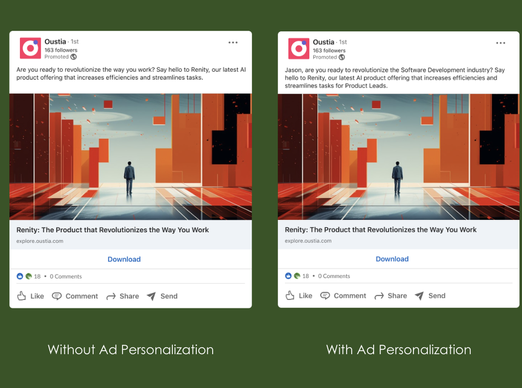 Personnalisation des Linkedin Ads avec l'ia